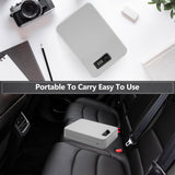 Sgorlds Gun Safe for Pistol, Portable Handgun Lock Box with Combination Lock, Pistol Safe for Car, Home, Travel, 11.5" x7.5" x2.5", Gray Sgorlds