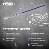 Estes 1295 Mean Machine Rocket-Building Kit, Advanced Flying-Rocket-Model Kit for Ages 10+ Estes
