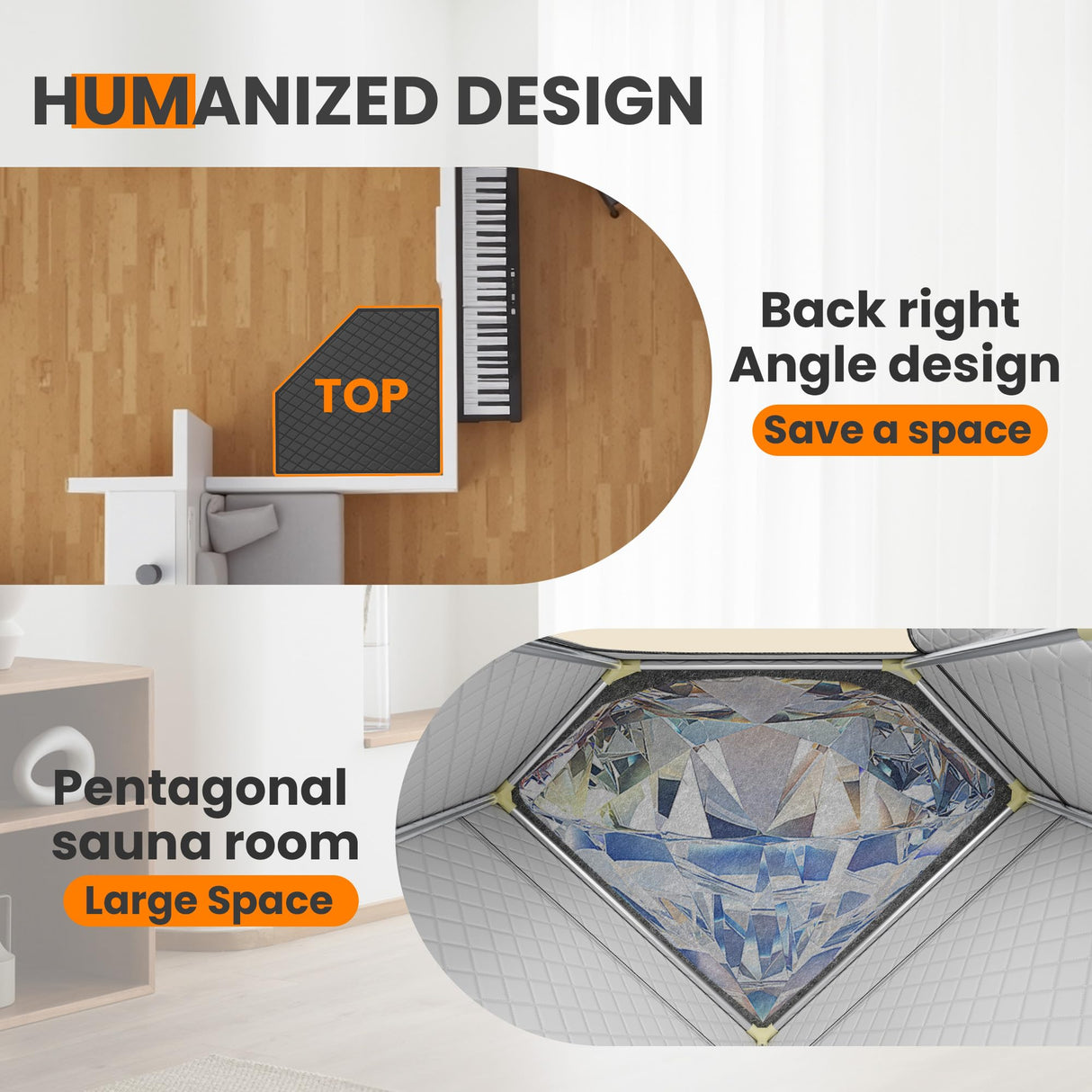 Manastin Portable Large Home Steam Sauna with 3L High Capacity Steamer, Personal Sauna Tent with Remote Control, 15 Levels Sauna Box with Folding Chair, Black (Large) Manastin