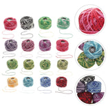 Beavorty Bracelet Making Kit 16 Roll Embroidery Thread Floss Set Rainbow Color Cross Threads Sewing Thread Wool Cotton Line Sewing Craft Art Supplies (Mixed Color) Bracelet Making Kit Beads Beavorty