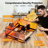 Laser Engraving Machine, Woxcker L2 MAX 10W Enclosure Laser Engraver, CNC Engraving Machine 0.01mm High Precision Laser Engraving and Cutting for Wood Stainless Steel Glass Woxcker