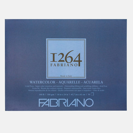Fabriano 1264 Watercolor Pad, 18 x 24, Bright White Fabriano