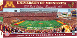 MasterPieces - 1000 Piece Jigsaw Puzzle, NCAA Minnesota Golden Gophers, Panoramic Football Stadium View, Fun for Adults and Family, 13" x39 Masterpieces