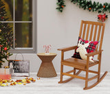 Mederlo Acacia Wood Outdoor Rocking Chiar, Patio Rocker for Front Porch, Deck, Indoor Mederlo