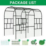 SUNYRISY Outdoor Garden Arch Trellis, 118" x 79" x 87" Extra Large Garden Trellis for Climbing Plants Outdoor, Plant Support Outdoor for Cucumber Grape Vine Vegetable Fruit and Garden Gazebo SUNYRISY