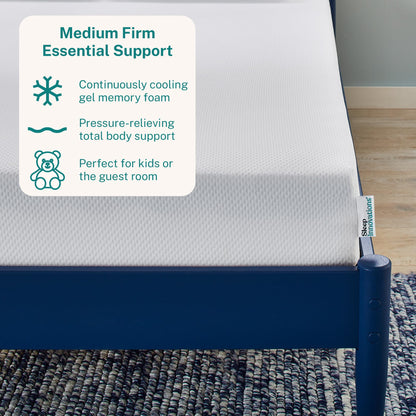 Sleep Innovations Marley 8 Inch Cooling Gel Memory Foam Mattress, Cal King Size, Bed in a Box, Medium Firm Support