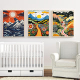 6 Pack Paint by Numbers Kit for Adults, Mountain Paint by Number for Adults Beginners, Paint by Numbers kit Mountain for Gift Home Wall Decor 12‘’W x 16''L hkejoi