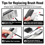 GRILLART Grill Brush and Scraper, Wire BBQ Grill Brush for Outdoor Grill, 16.5” Grill Cleaning Brush BBQ Grill Accessories, Safe Grill Cleaner Brush-Ideal Gift for Men/Dad BBQ Brush for Grill Cleaning GRILLART