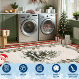 GarveeHome Red Checkered Christmas Rug 3x5 Washable Holiday Area Rugs for Living Room, Non-Slip Christmas Tree Rug for Bedroom Stain Resistant Low-Pile Carpet for Entryway Dining Room Nursery GarveeHome