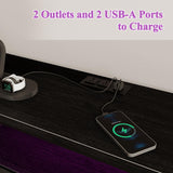 LIVEHOM Dresser TV Stand with Power Outlet & LED for 45'' TV, Long Dresser for Bedroom with 12 Drawers, Wide Console Table for Storage in Closet, Living Room, Entryway, Wood Top LIVEHOM