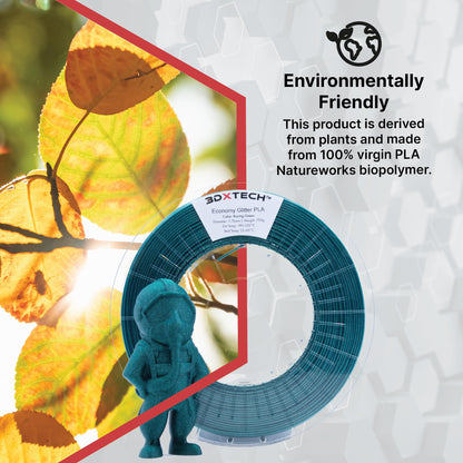 3DXTECH - 1.75mm Green/Yellow Glow Economy PLA 3D Filament 750g Reel, 3D Printing Filament - Made in USA - WoodArtSupply