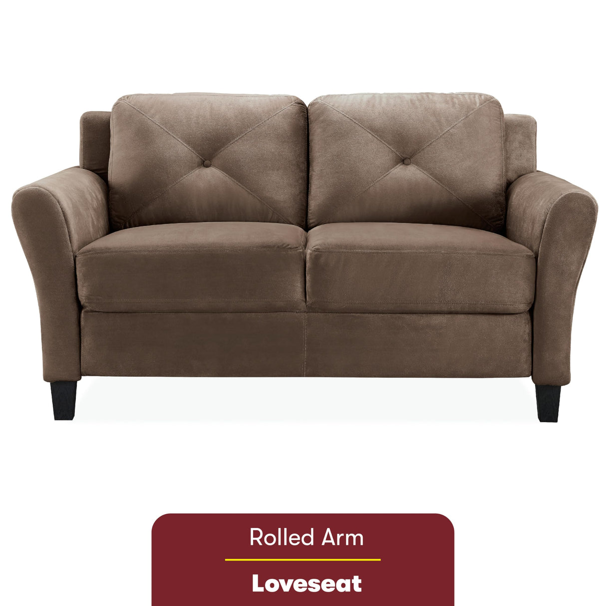 Lifestyle Solutions Harrington Loveseat, Black Studio Living