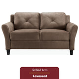 Lifestyle Solutions Harrington Loveseat, Black Studio Living