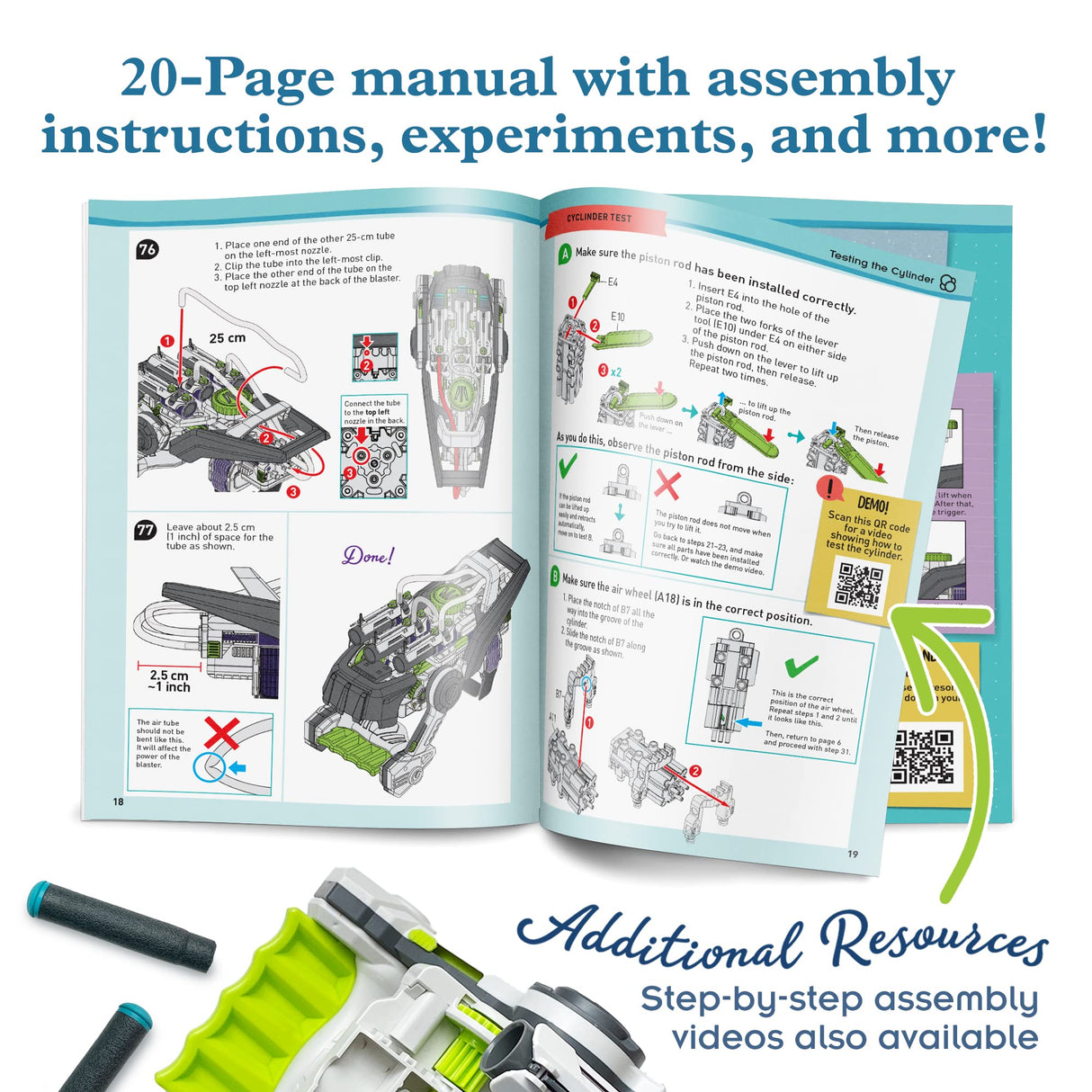 Thames & Kosmos Ultra Bionic Blaster STEM Experiment Kit | Construct a Robotic Foam Dart Blasting Glove | Challenging Build, Learn About Mechanical Technology & Engineering Thames & Kosmos