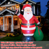 12 Ft by 7.6 Ft Giant Christmas Inflatables Decorations Outdoor Santa Claus with Gift Bag with LED Light for Christmas Blow Up Yard Decor for Lawn Garden Party Holiday Xmas Decorations Cute Fun TURNMEON