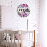 Personalized Round Wooden 3D Name Sign for Nursery Wall Decor, 5 Sizes, 5 Fonts Options, 3D Custom Round Nursery Name Sign, Personalized Baby Name Amazing Items