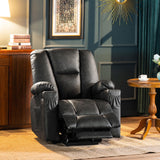 MCombo Power Lift Recliner Chair Sofa with Extended Footrest,3 Positions,Hand Remote Control,2 Cup Holders,USB Ports for Elderly People, 7507 (Faux Leather, Grey) MCombo