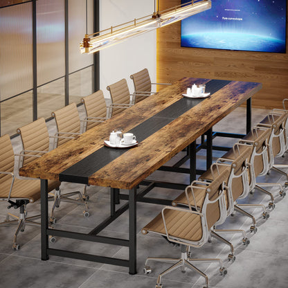 Tribesigns 6FT Conference Table, 71 in Meeting Table, Rectangular Seminar Table, Modern Conferernce Room Table, Large Computer Desk for Office, Boardroom, Meeting Room - WoodArtSupply