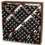 Wine Enthusiast Jumbo Bin 120 Bottle Walnut Wine Rack – Classic Wall Mountable Display and Storage Shelf, Large Wine Collection Organizer (42 x 42 x 9 in) Wine Enthusiast