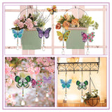 JeCuiK 6 Pcs Butterfly Diamonds Paintings Kits Suncatcher Double Sided Rhinestone Painting Wind Chimes 5D DIY Diamond Painting Kits Paint by Number Crystal Hanging Ornaments Mom Gifts JeCuiK