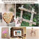 Craft Sticks, Wood Sticks Crafting Twigs Crafts Log Toy DIY Vase Fillers Pumpkin Stems Rustic Decorations Ornaments,Loose Parts Play Materials William Craft
