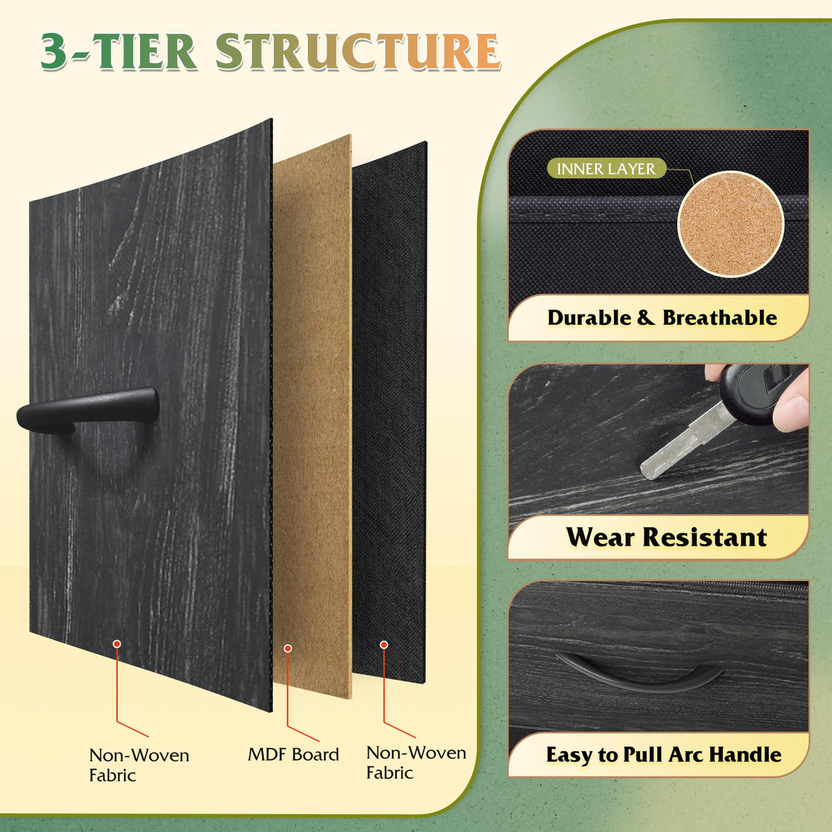 WLIVE 12 Drawer Dresser for Bedroom, Black Dresser TV Stand for 65, 70, 75 inch TV with Led Light & Charging Station, Wide Chest of Drawers with Open Shelves, Fabric Dressers for Closet, Living Room WLIVE