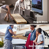 VINGLI Folding Picnic Tables with Benches Set, Weather-Resistant Wooden Beer Garden Table Bench, 3-Piece Portable Fold Up Camping BBQ Table w/Carrying Handles VINGLI