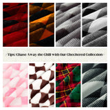 Touchat Fleece Throw Blankets, Buffalo Plaid Throw Blanket for Couch Sofa Bed, Soft Warm Fuzzy Cozy Plush Checkered Blanket, Lightweight Farmhouse Decor(Red and Black Plaid, 50“ x60”) Touchat