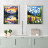 Jethami 2 Pack Paint by Numbers for Adults Beginner, Rocky Mountain National Park Landscape DIY Canvas Art Kit for Home Decor 16x20 in Jethami
