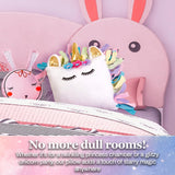 Pinwheel Crafts Unicorn Pillow Kit - DIY Arts and Crafts for Kids Ages 6 7 8-12+ Years, No Sewing Kit for Kids, Unicorn White Pillow Craft Kits for Birthday, Christmas Gifts for Girls Pinwheel Crafts