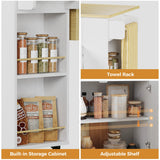 IRONCK Kitchen Island with Storage, 47.2in Rolling Island on Wheels, Kitchen Cart with Drop Leaf, Drawer and Towel Rack for Home, Dining Room IRONCK