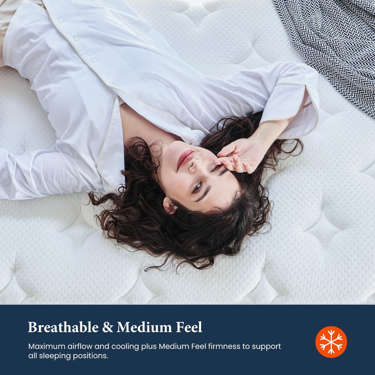 Coolvie Full Size Mattress 14 Inch, Hybrid Full Mattress in a Box, 4 Layer Premium Foam with Pocket Springs for Motion Isolation and Pressure Relieving, Medium Firm Feel, 100-Night Trial Coolvie