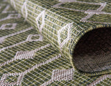 Unique Loom Outdoor Trellis Collection Area Rug - Tribal Trellis (5' 1" x 8' Rectangle, Green/ Natural) Unique Loom