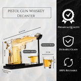 Gifts for Men Dad, 10.1 Oz Whiskey Gun Decanter Set + 2 Bullet Glasses - Unique Birthday Pistol Gift Ideas Daughter Son, Personalized Liquor Dispenser - Scotch Bourbon Vodka, Him, Brother Husband The Wine Savant