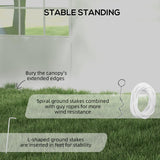 Outsunny 19.5' x 39' Party Tent, Heavy Duty Outdoor Canopy Tent Shelter with Removable Sidewalls, 2 Doors and 20 Windows, Large Tents for Parties, Wedding, Events, BBQ Grill, White Outsunny