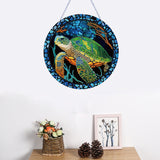LYENYI Sea Turtle Hanging Ornament, Acrylic Diamond Painting Pendant, 7.48 inch, Green, Birthday, Wedding, Thanksgiving, Graduation, Anniversary, Halloween, Christmas Gift Sesyomr