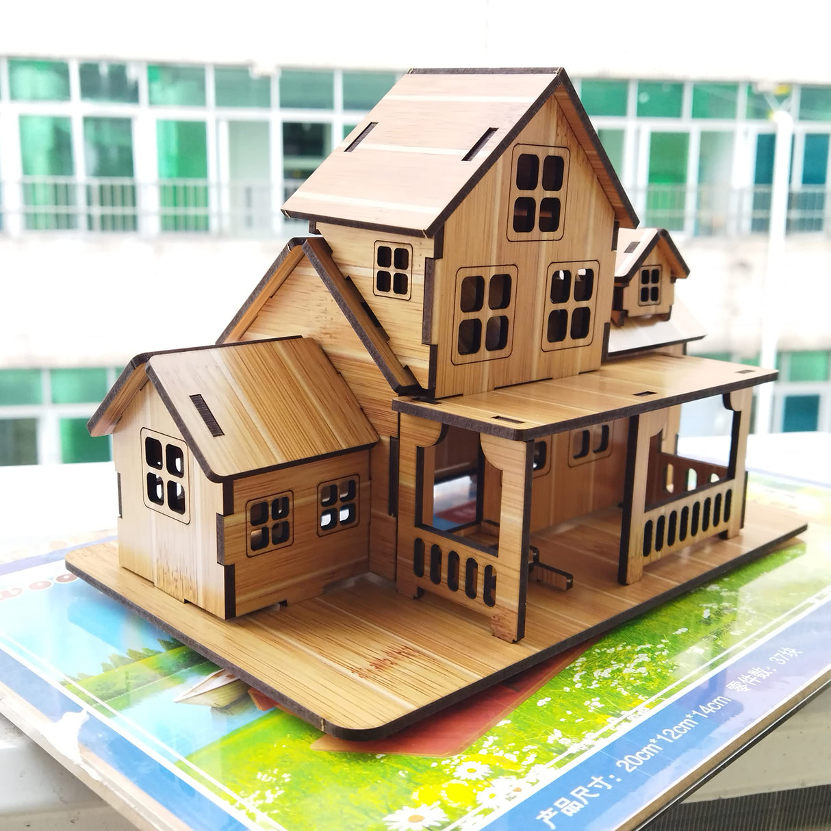 3D Wooden Puzzles Little House Building Model Kits for Adults, 7.9"*4.7"*5.5", 3D Jigsaw Brain Teaser Puzzles, Log Cabin Model Kits Wooden Hut Model (1PCS) MPIUET