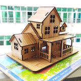 3D Wooden Puzzles Little House Building Model Kits for Adults, 7.9"*4.7"*5.5", 3D Jigsaw Brain Teaser Puzzles, Log Cabin Model Kits Wooden Hut Model (1PCS) MPIUET
