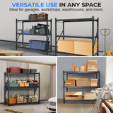 SereneLife Heavy Duty 3-Tier Metal Garage Shelving | 24" x 77" x 72" Extra Wide Adjustable Storage Utility | Freestanding Bulk Storage Rack | Open Wire Mesh Design | 2000 lbs. Capacity SereneLife