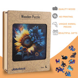 Wooden Puzzle for Adults, 248 Piece Unique Animal Shaped Wooden Jigsaw Puzzles, Wooden Puzzle Adults Family Game Gift for Adults and Teenagers (11.2 * 11.2in) Jozutoyz