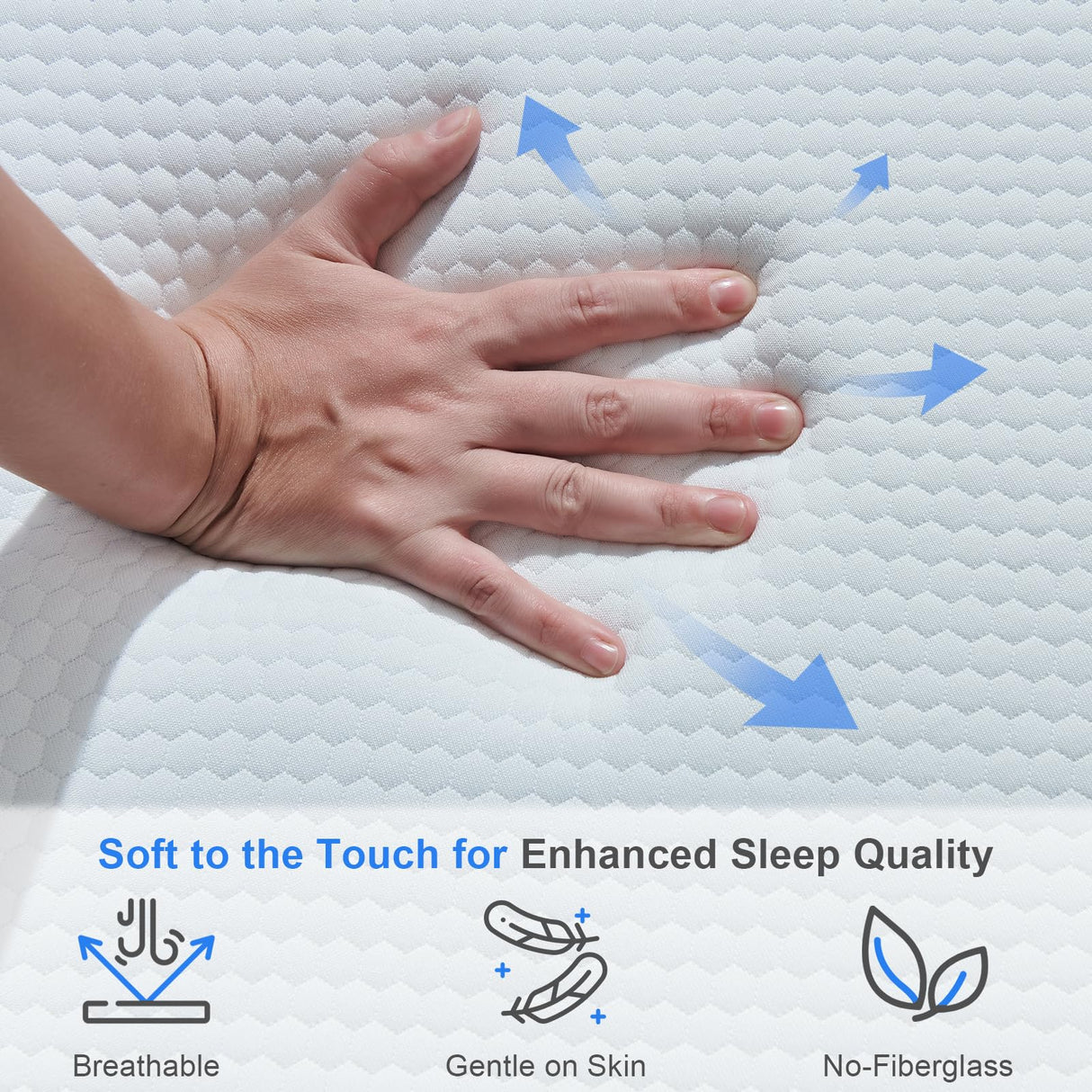 8 Inch Queen Size Cooling Memory Foam Mattress - Medium Firm Gel-Infused for Pressure Relief & Cool Sleep, Breathable Comfort in a Box (60''W x 80''L) Generic