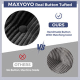 MAXYOYO Convertible Sofa Bed, Pull Out Loveseat Sleeper Sofa, 2 in 1 Folding Couch Bed, Fold Out Floor Couch with Pillows for Living Room Bedroom Lounge, Black MAXYOYO