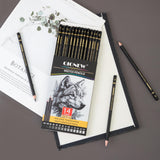 Qionew Professional Sketching Pencil for Drawing,14 Pack, Graphite Pencils, (12B-5H), Art Pencils for Drawing and Shading, Sketching, Ideal for Beginners & Pro Artists Qionew