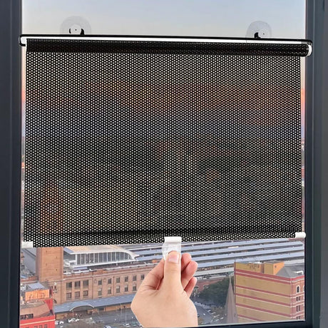 ZGLCQSGY Heat Insulation Blackout Roller Shades Blinds Retractable Balcony Sun Shade Kitchen Window Shades with 3 Suction Cups for Indoor Home Bedroom Living Room Office Privacy Curtain (16 x 24in) ZGLCQSGY