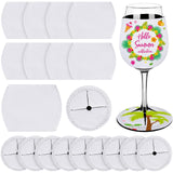 20 Pcs Christmas Sublimation Wine Glass Covers Sublimation Wine Glass Blanks Neoprene Wine Sleeve Blank Sleeve Mask for Glasses Sublimation Neoprene Insulator Cover for Drinks Sublimation Ornaments Romooa