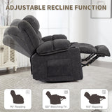 HOMYEDAMIC Recliner Chair Rocker Modern Ergonomic Lounge 360 Degree Swivel Single Sofa Seat Living Room Lounge Recliners (Americana, Grey - Chenille) HOMYEDAMIC
