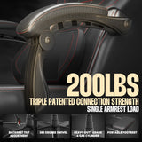 Dowinx Gaming Chair with Footrest, Gaming Chair for Heavy People, Gamer Chair for Adult with Massage, Computer Gaming Chair with PU, PC Game Chair for 200lbs (Black) Dowinx