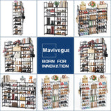 Mavivegue 9-Tier Metal Shoe Rack - Holds 50-55 Pairs, Tall Storage Shelf for Shoes, Boots, Entryway, Closet, Garage Mavivegue