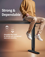 Standing Desk Electric Adjustable Computer Desk-Stand up Desk Office Gaming Home Office Memory Desks 48x24 inches Black Frame/Rustic Brown Top BIZUM