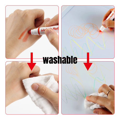 Mr. Pen- Washable Markers, 10 Pack, Assorted Colors, Broad Line, Kids Washable Markers Washable Markers for Kids markers, Fine Tip Markers, Color Markers, Washable Marker Sets, Kid Markers Mr. Pen